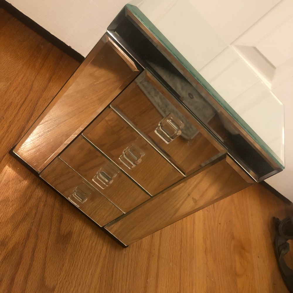 Glass Mirrored Jewelry Box